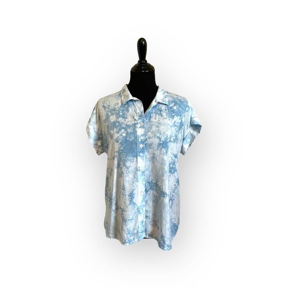 Thread & Supply Light Blue Tie-Dye Shirt